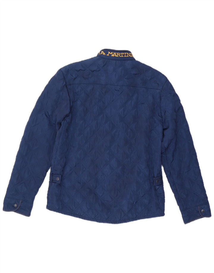 LA MARTINA Γυναικείο γραφικό καπιτονέ μπουφάν UK 20 2XL Navy Blue