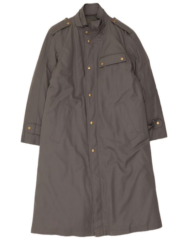 Vintage Mens Military Trench Coat UK 38 Medium Grey