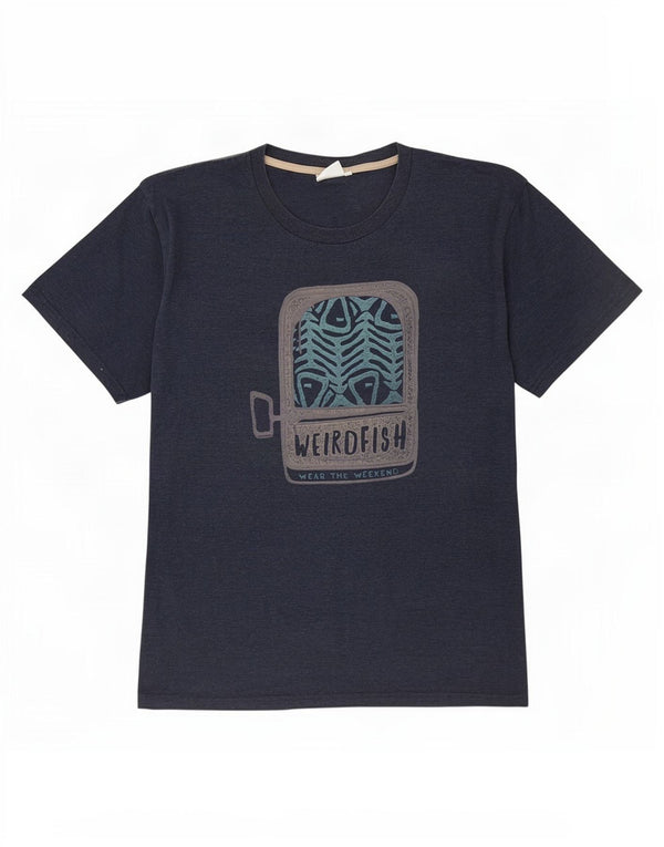 Ανδρικό μπλουζάκι Weird Fish Graphic T-Shirt Top 3XL Navy Blue Cotton