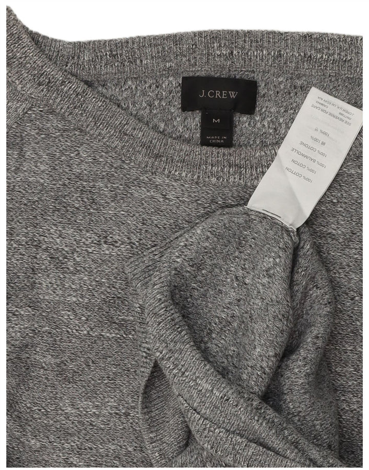 J. Crew Ανδρικό πουλόβερ με λαιμόκοψη, βαμβακερό μεσαίο γκρι