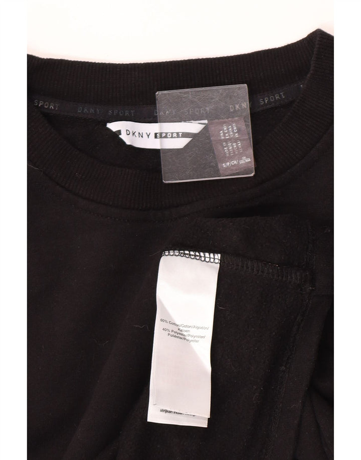 Dkny γυναικεία φούτερ υπερμεγέθη Crop Jumper UK 10 Small Black Colourblock