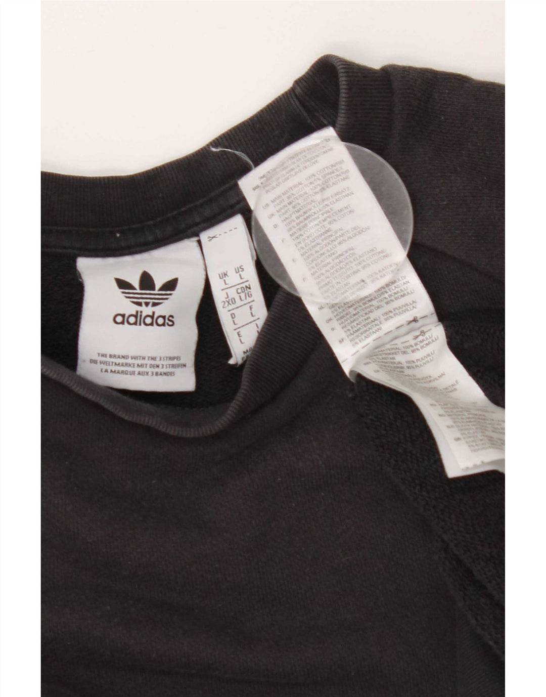 Ανδρικό φούτερ Adidas Jumper μεγάλο μαύρο βαμβακερό