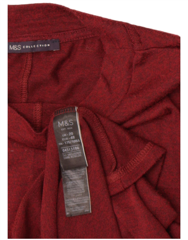 Marks & Spencer Γυναικείο μανίκι 3/4 UK 20 2XL μπορντό πολυεστέρας