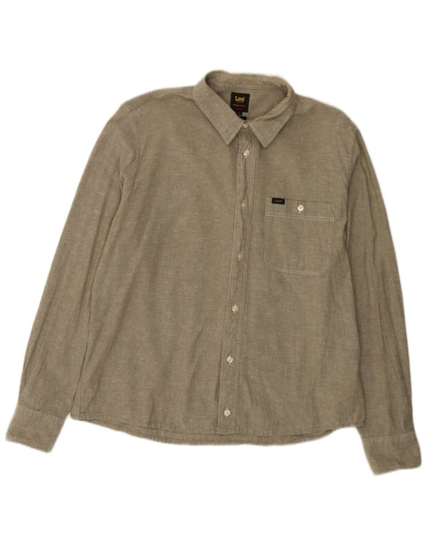 Ανδρικό πουκάμισο Lee Regular Fit XL Πράσινο βαμβακερό