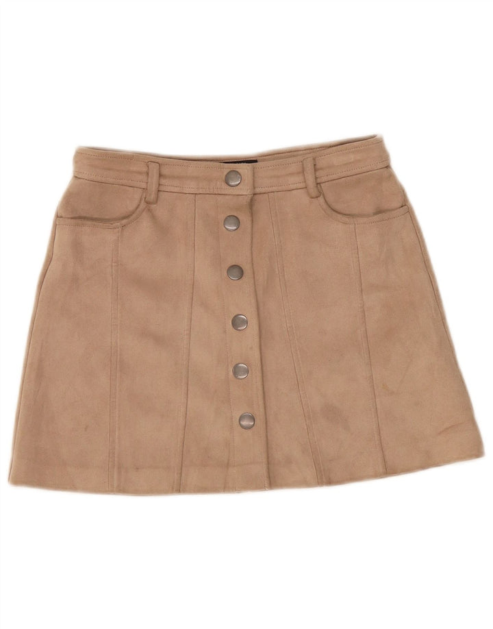 Zara Γυναικεία Μίνι Φούστα Μικρή W27 Καφέ Πολυεστέρας