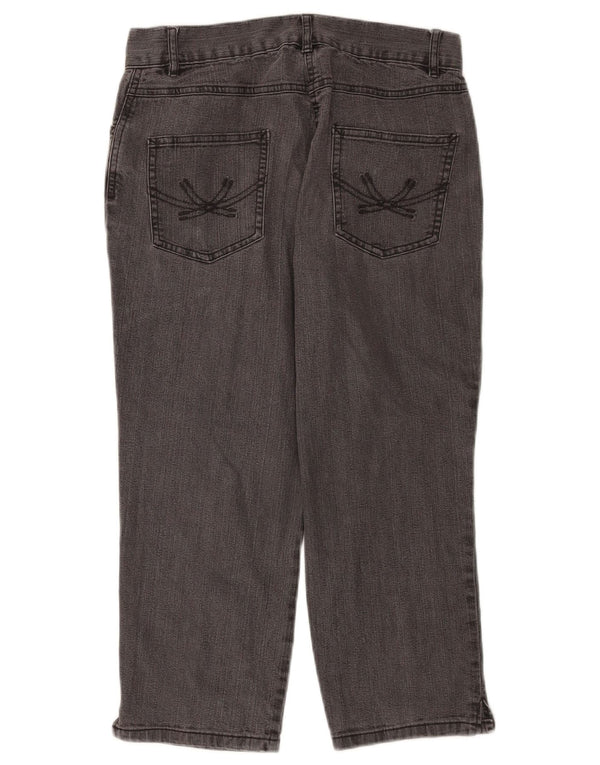 Marks & Spencer Γυναικεία Capri Jeans UK 10 Small W28 L21 Μαύρο βαμβακερό