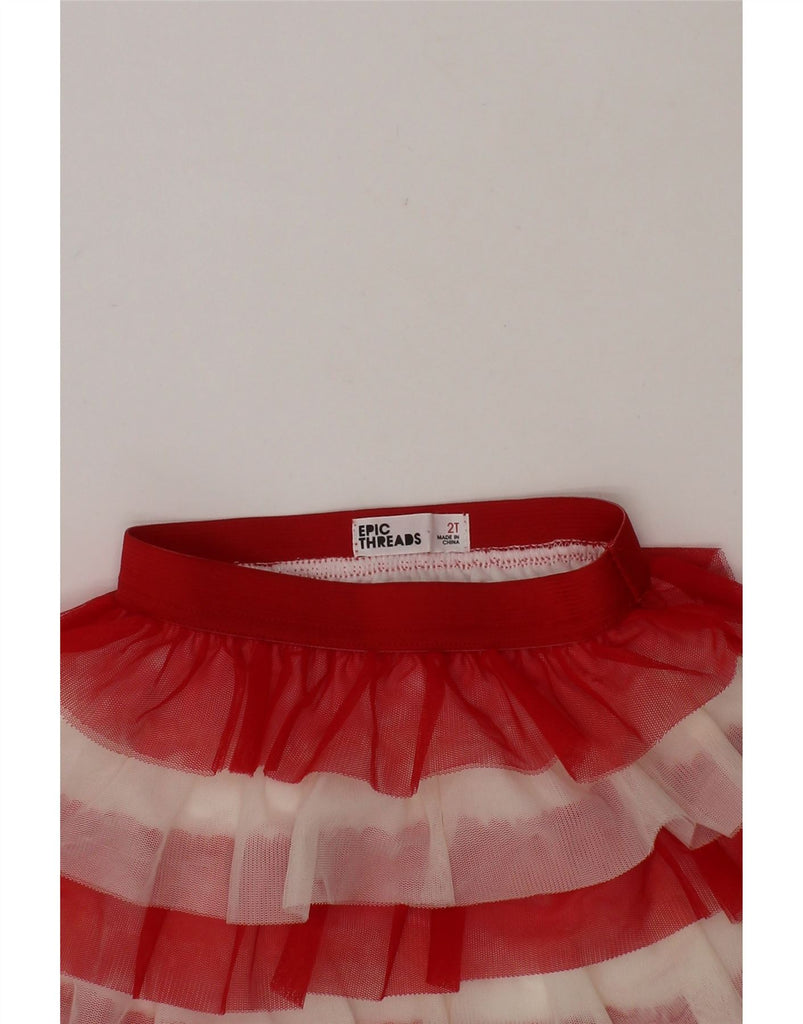 VINTAGE Baby Girls Tutu Skirt 18-24 Months W16  Red Colourblock Polyester Vintage Vintage and Second-Hand Vintage from Messina Hembry 