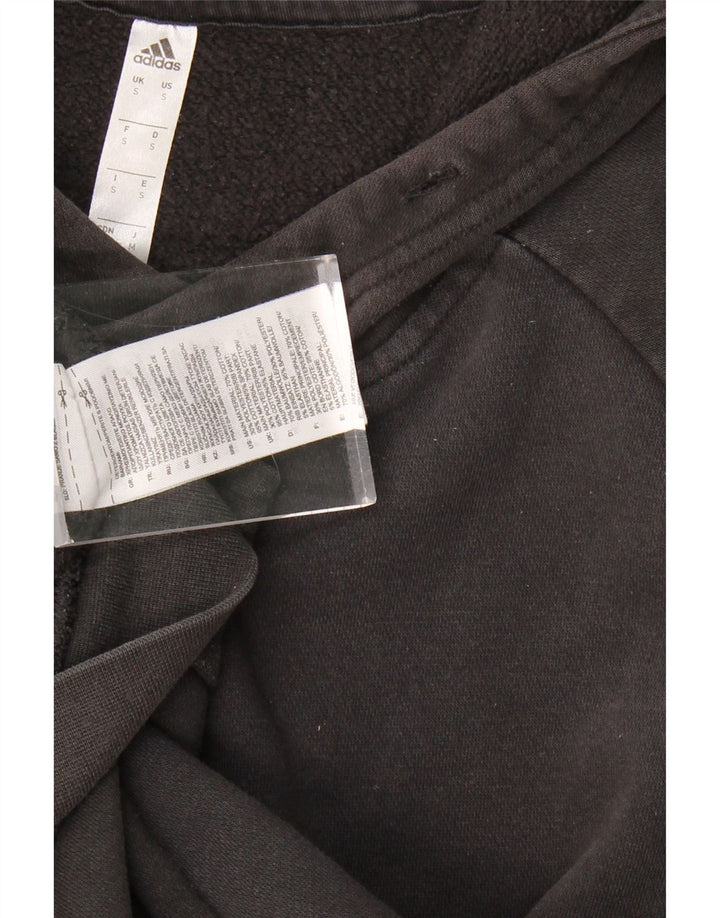 ADIDAS Mens Hoodie Jumper Small Black Cotton