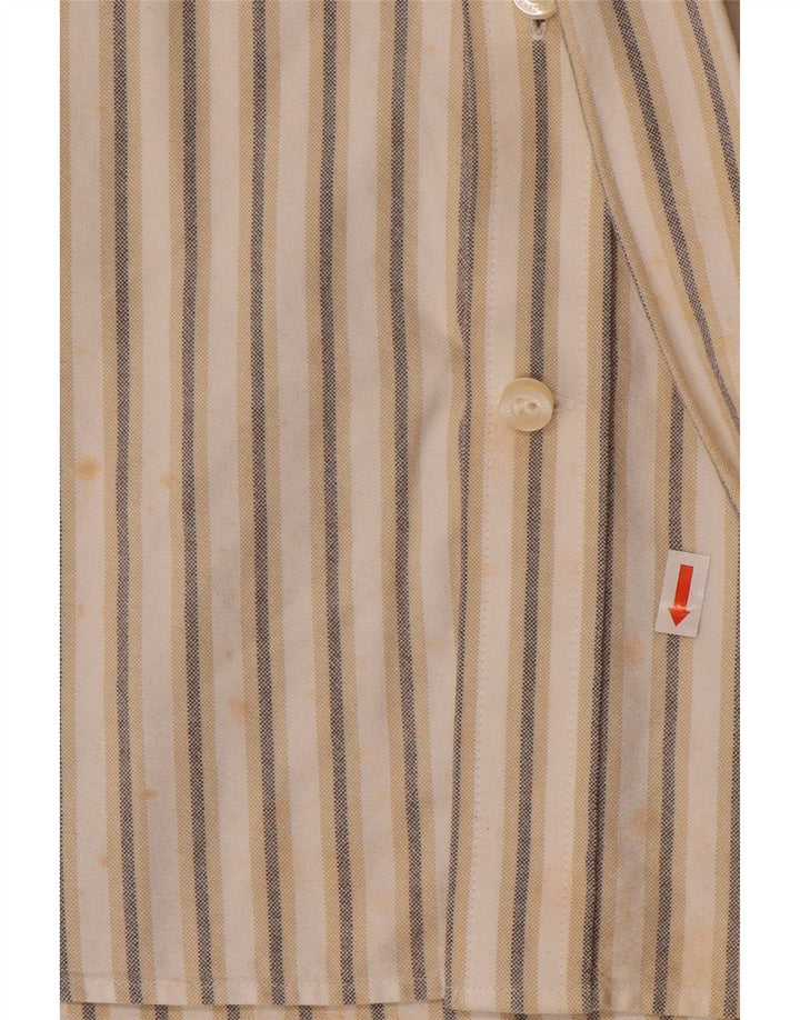 TIMBERLAND Ανδρικό πουκάμισο 2XL Μπεζ ριγέ βαμβακερό