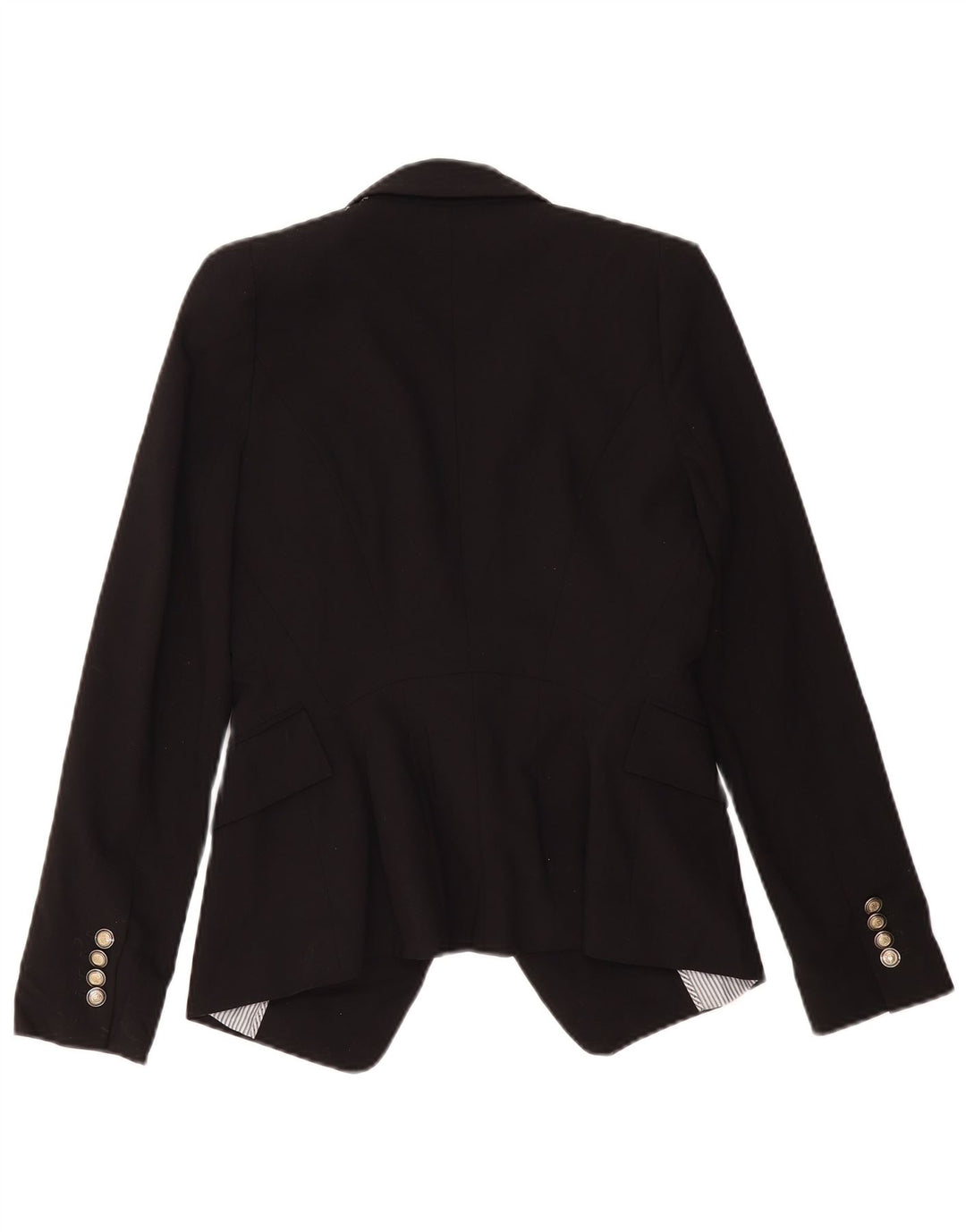 ZARA Γυναικείο Μπουφάν 1 Κουμπί Blazer UK 10 Small Black Polyester