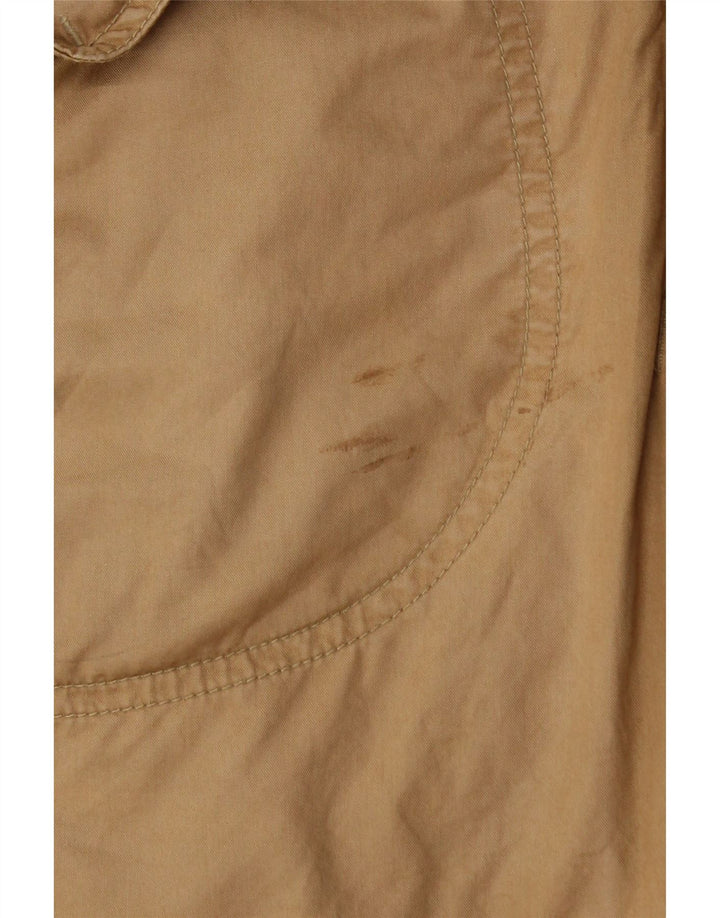Woolrich Γυναικείο μπουφάν Parka με κουκούλα UK 10 Small καφέ βαμβακερό
