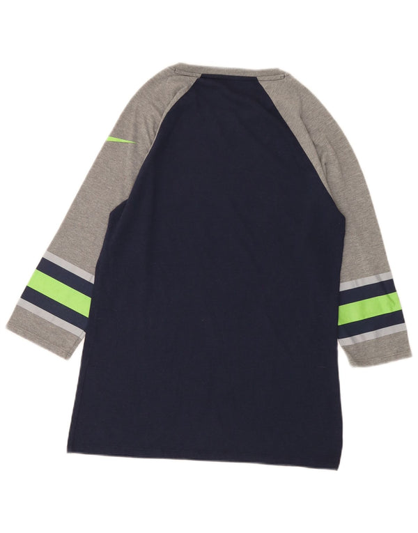 Ανδρικό Nike Seattle Seahawks Graphic Top 3/4 Small Navy Blue