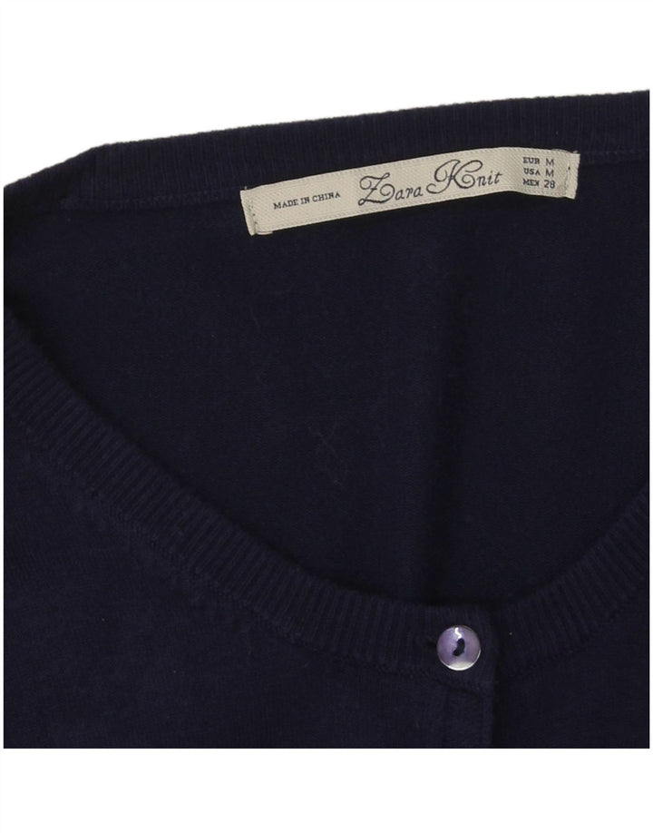 Zara Γυναικεία Ζακέτα UK 14 Medium Navy Blue