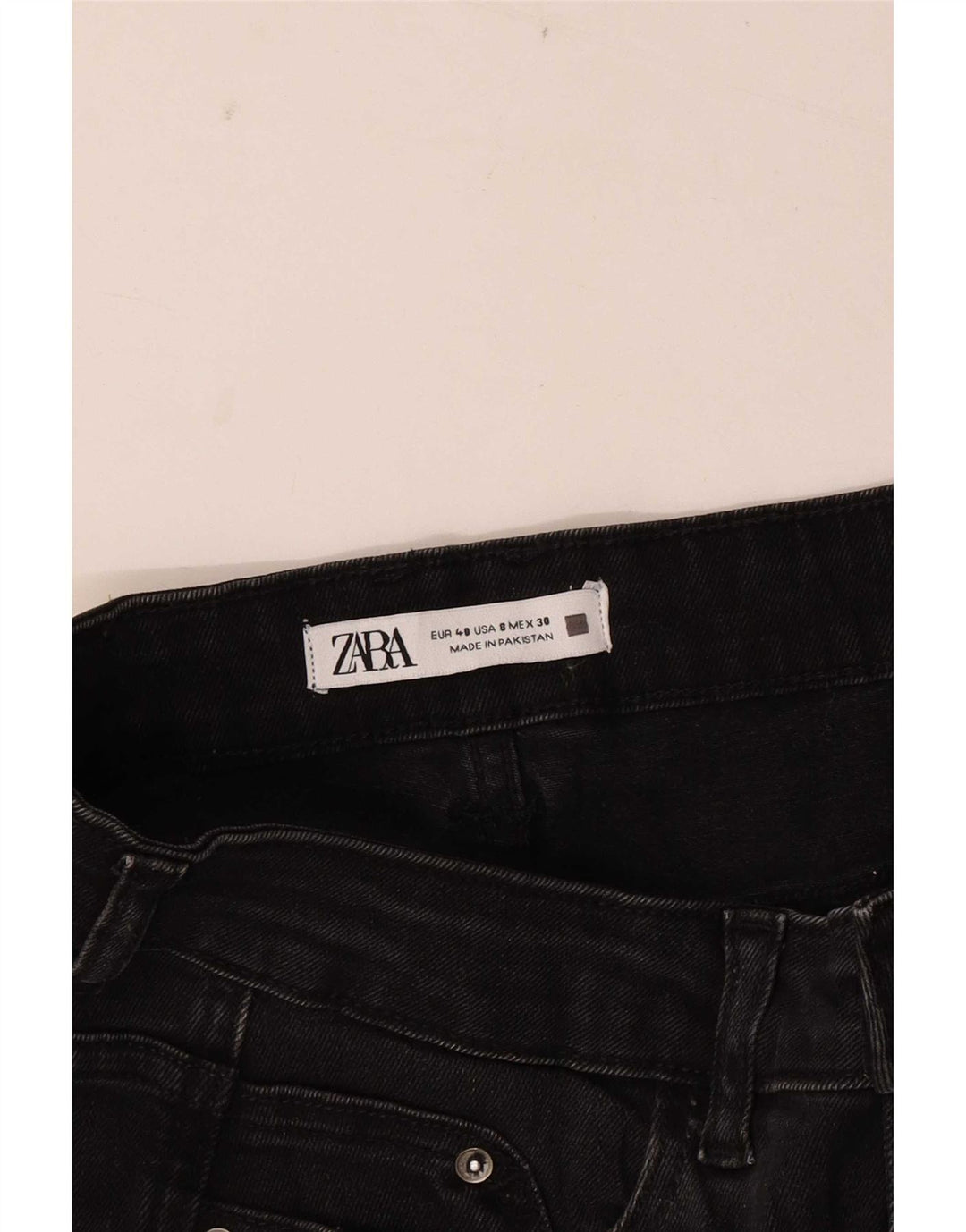 Zara Γυναικείο Tapered Jeans EU 40 Medium W30 L26 Black
