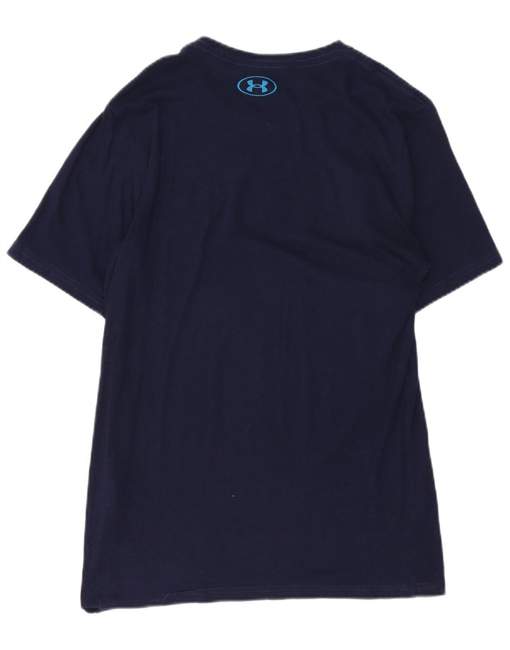 Ανδρικό γραφικό μπλουζάκι UNDER Armour Top Μικρό Navy Blue από βαμβάκι