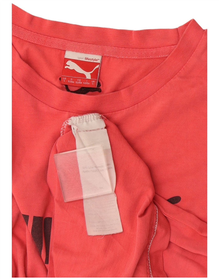 Ανδρικό γραφικό T-Shirt Puma Top μεγάλο κόκκινο βαμβακερό