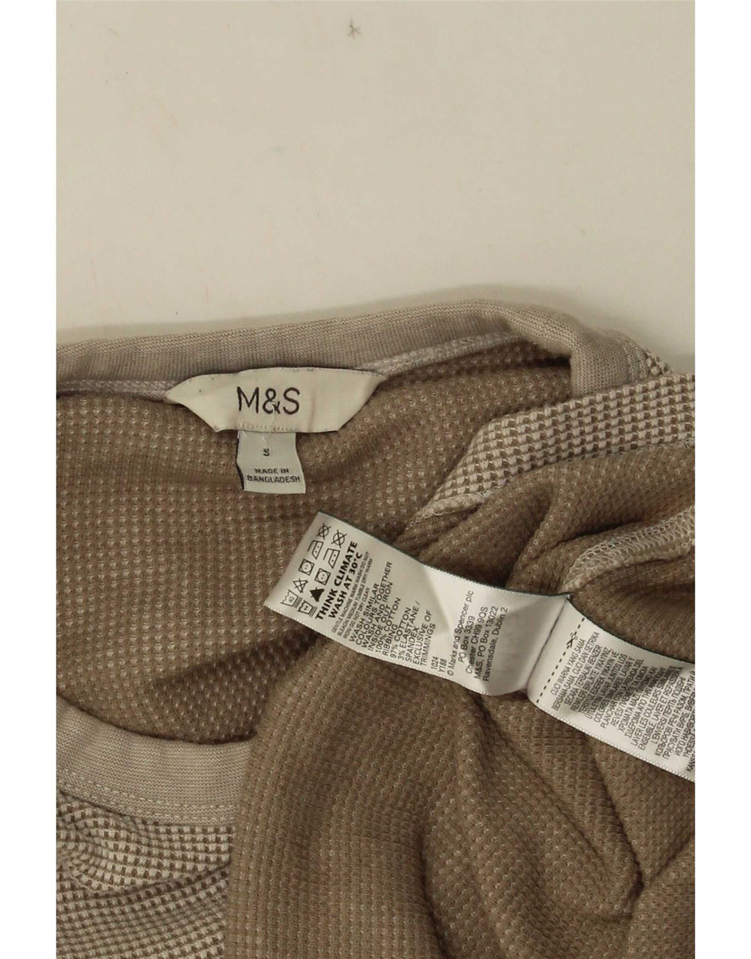 Marks & Spencer Ανδρικό τοπ μακρυμάνικο μεσαίο μπεζ βαμβακερό