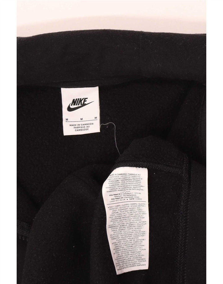 Ανδρικό πουλόβερ Nike με φερμουάρ, μεσαίο μαύρο βαμβακερό