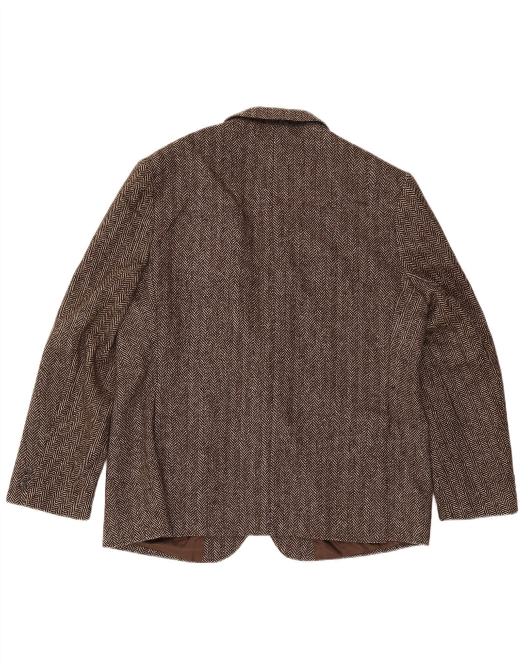 Four Seasons Ανδρικό μπουφάν blazer UK 48 4XL Καφέ μαλλί ψαροκόκαλο