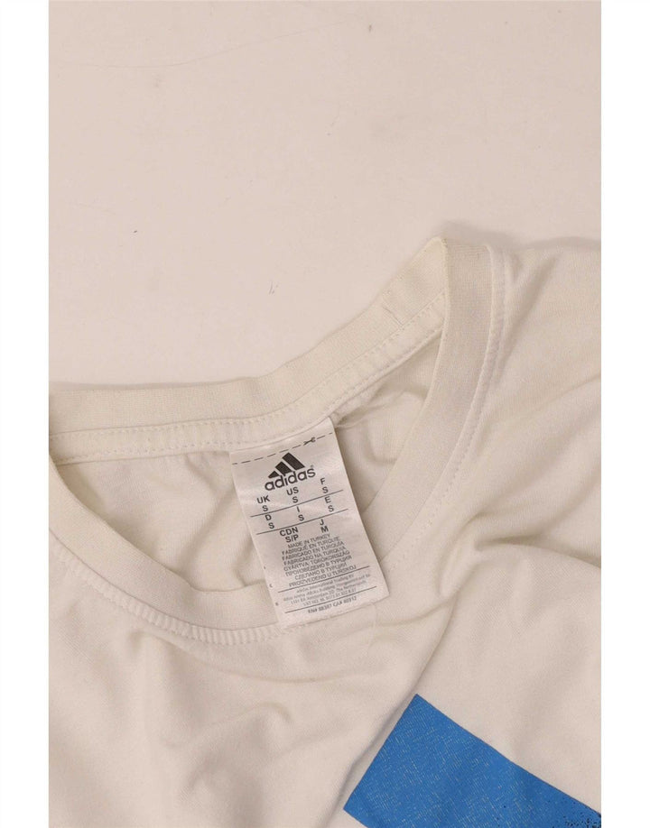 Ανδρικό γραφικό T-Shirt Adidas Top Μικρό λευκό βαμβακερό