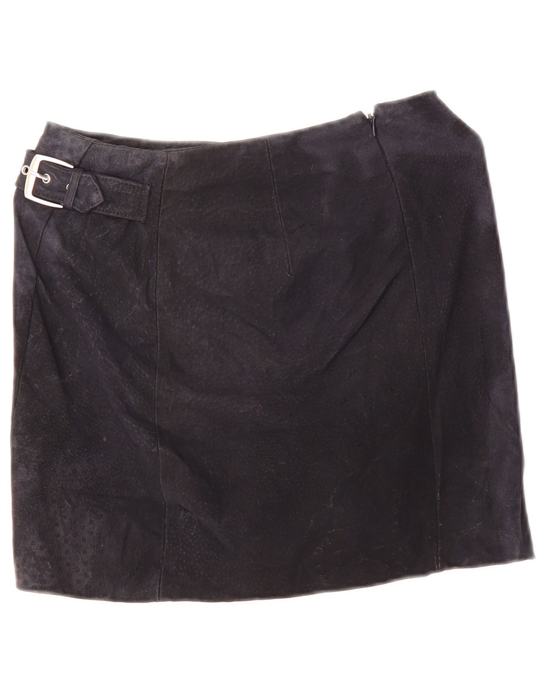 Mango Γυναικεία Suede Mini Φούστα EU 34 XS W28 Navy Blue Δέρμα