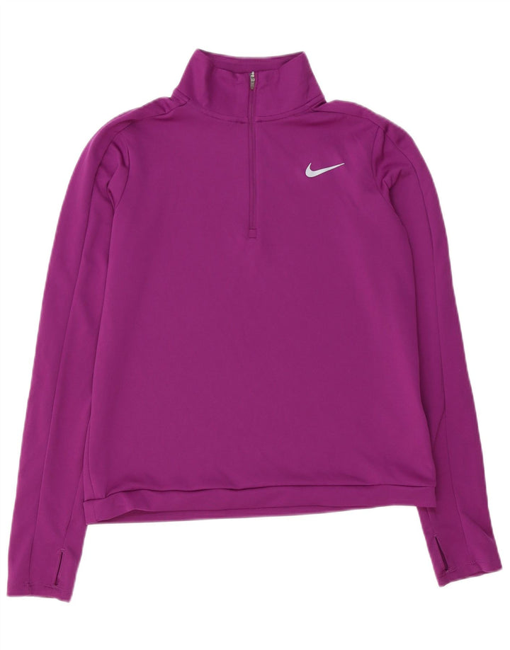 Γυναικεία φόρμα πουλόβερ με φερμουάρ Nike Dri Fit Top 10 Small Purple