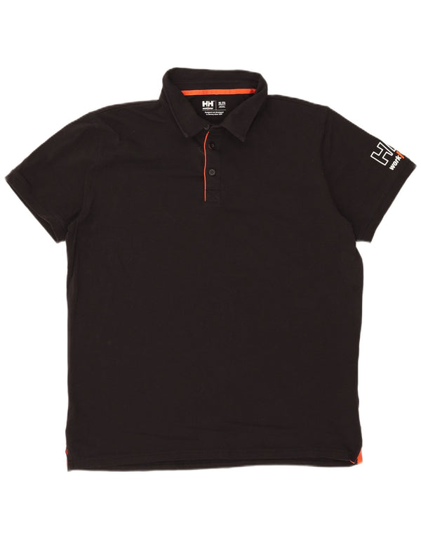 Helly Hansen Ανδρικό γραφικό πόλο μπλουζάκι 2XL μαύρο βαμβακερό