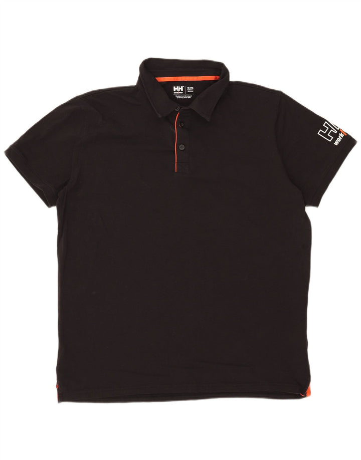 Helly Hansen Ανδρικό γραφικό πόλο μπλουζάκι 2XL μαύρο βαμβακερό