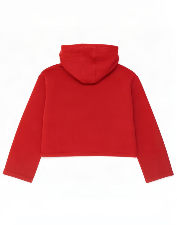 Champion Womens Crop Graphic Φούτερ Jumper UK 14 Medium Red