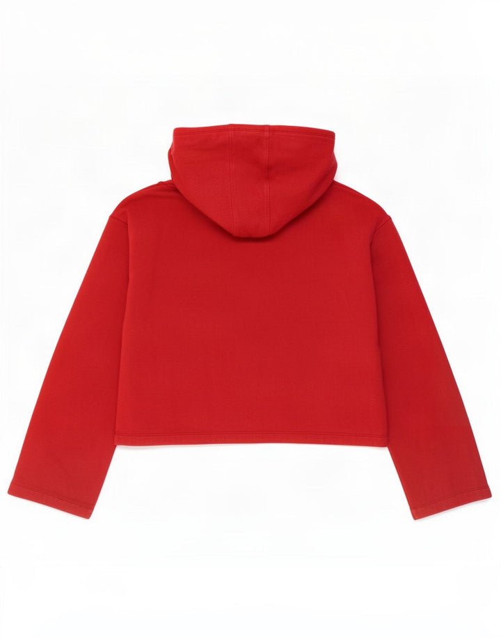 Champion Womens Crop Graphic Φούτερ Jumper UK 14 Medium Red