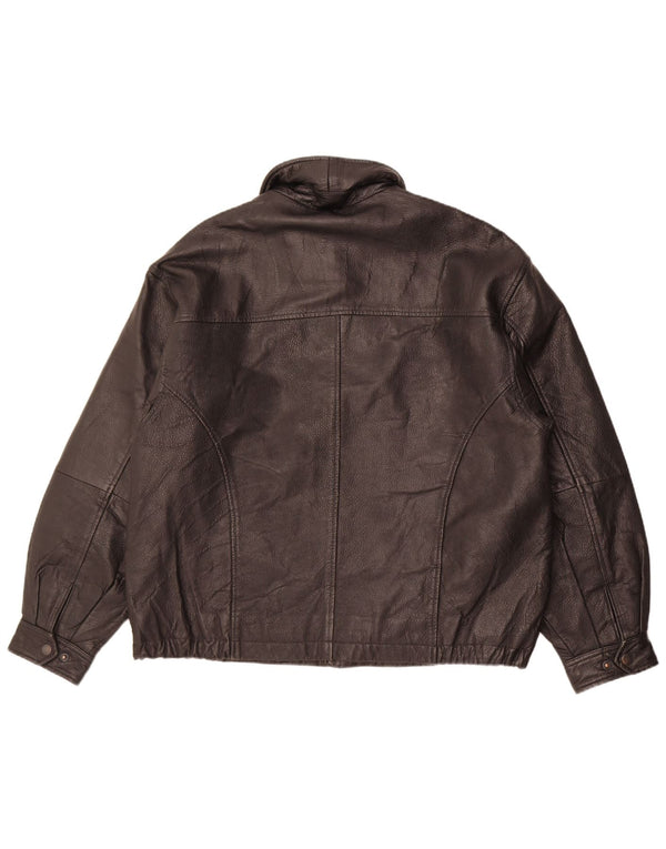 Vintage Ανδρικό Δερμάτινο Μπουφάν UK 40 Large Μαύρο Δερμάτινο