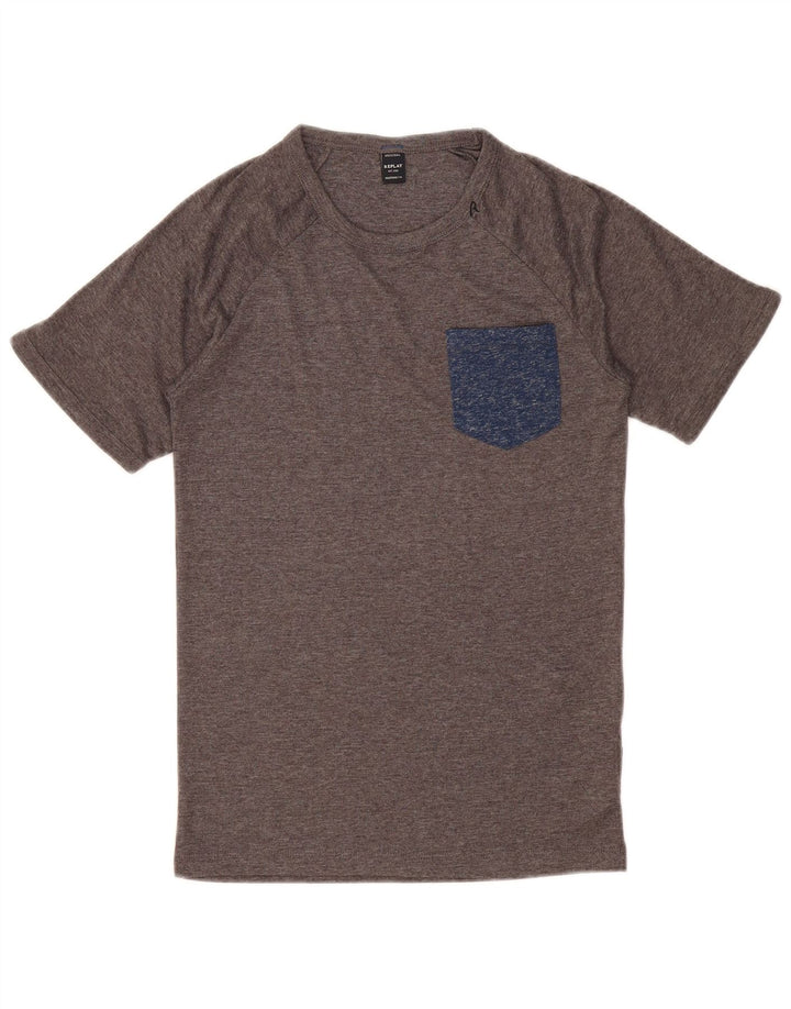 Γυναικείο T-Shirt REPLAY Top 10 UK Small Grey Flecked Polyester