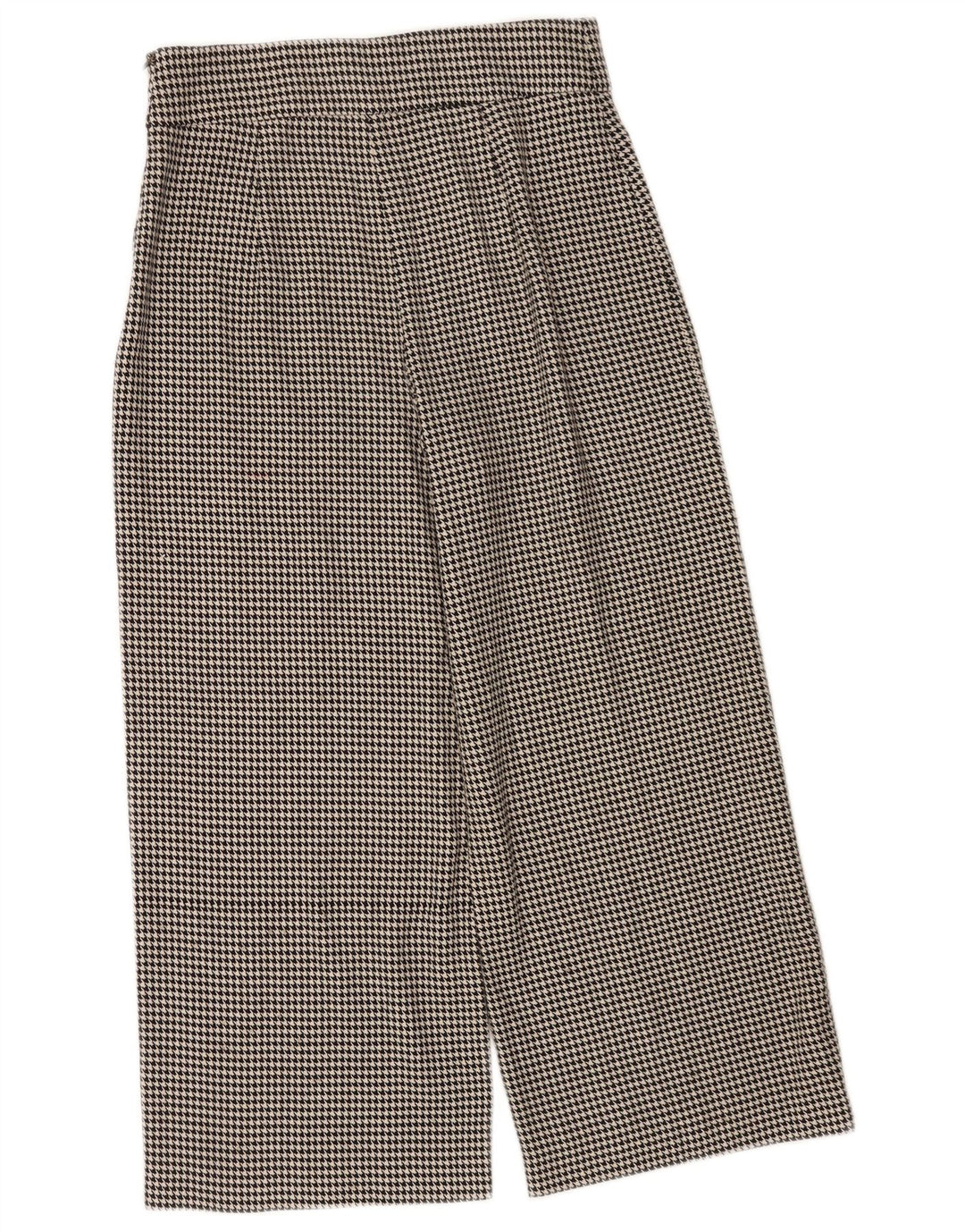 Zara Γυναικείο Cropped Παντελόνι Medium W28 L24 Black Houndstooth