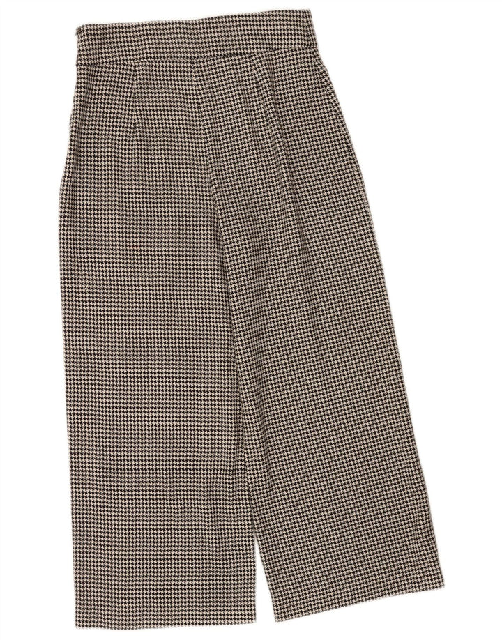 Zara Γυναικείο Cropped Παντελόνι Medium W28 L24 Black Houndstooth