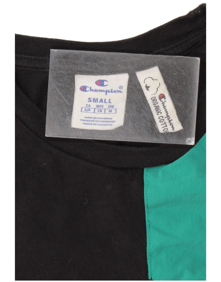 Ανδρικό T-Shirt Champion Top Small Black Colourblock Βαμβακερό