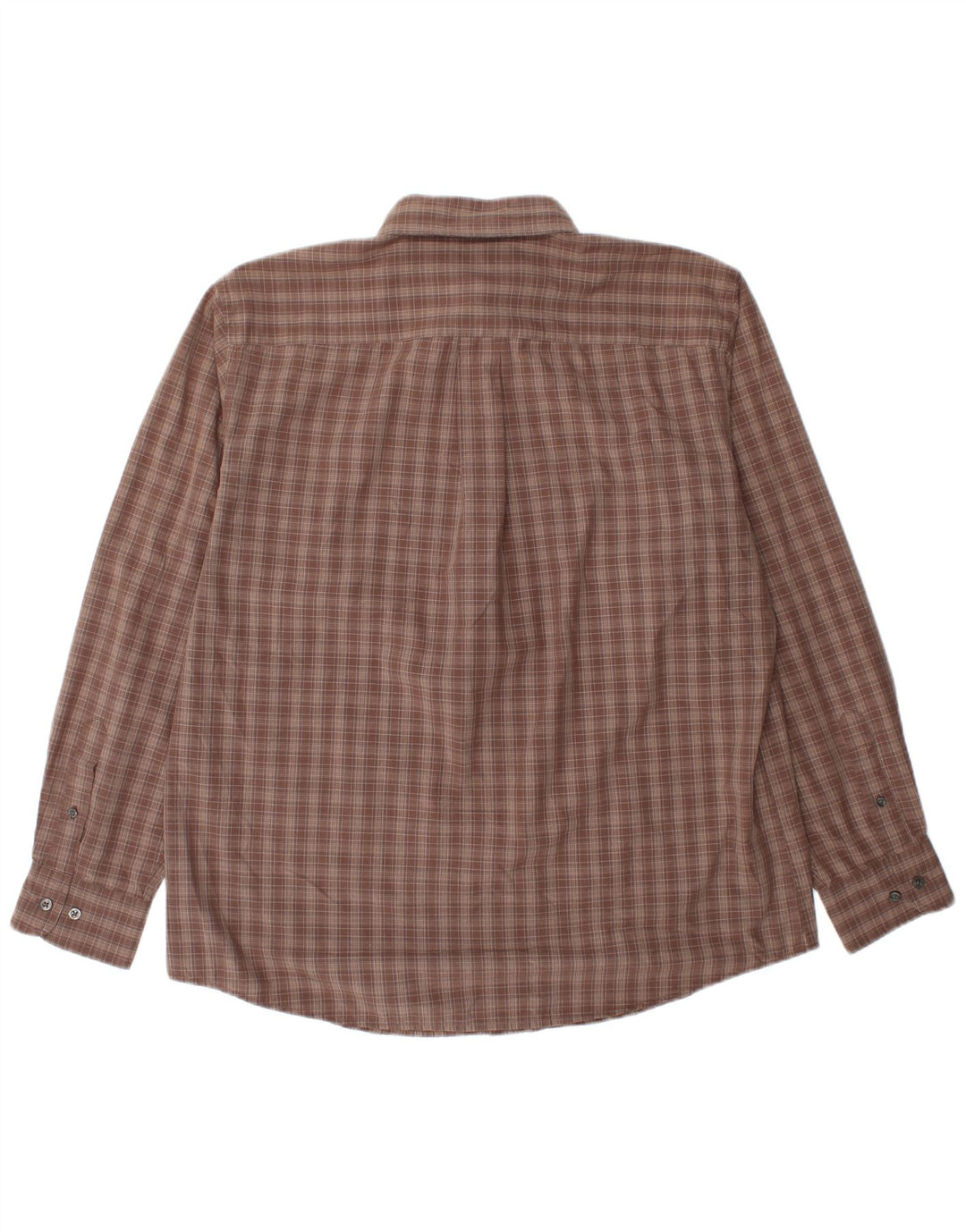 Ανδρικό πουκάμισο DOCKERS Μέγεθος 16 1/2 Large Brown Check Cotton