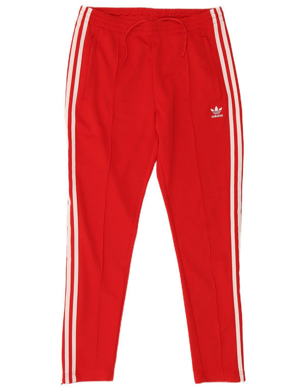 Γυναικεία αθλητική φόρμα ADIDAS Παντελόνι UK 12/14 Medium Red Polyester