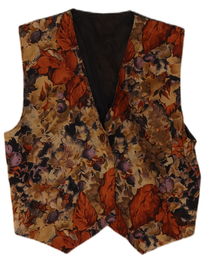 Vintage Γυναικείο Γιλέκο UK 12 Medium πολύχρωμο Floral