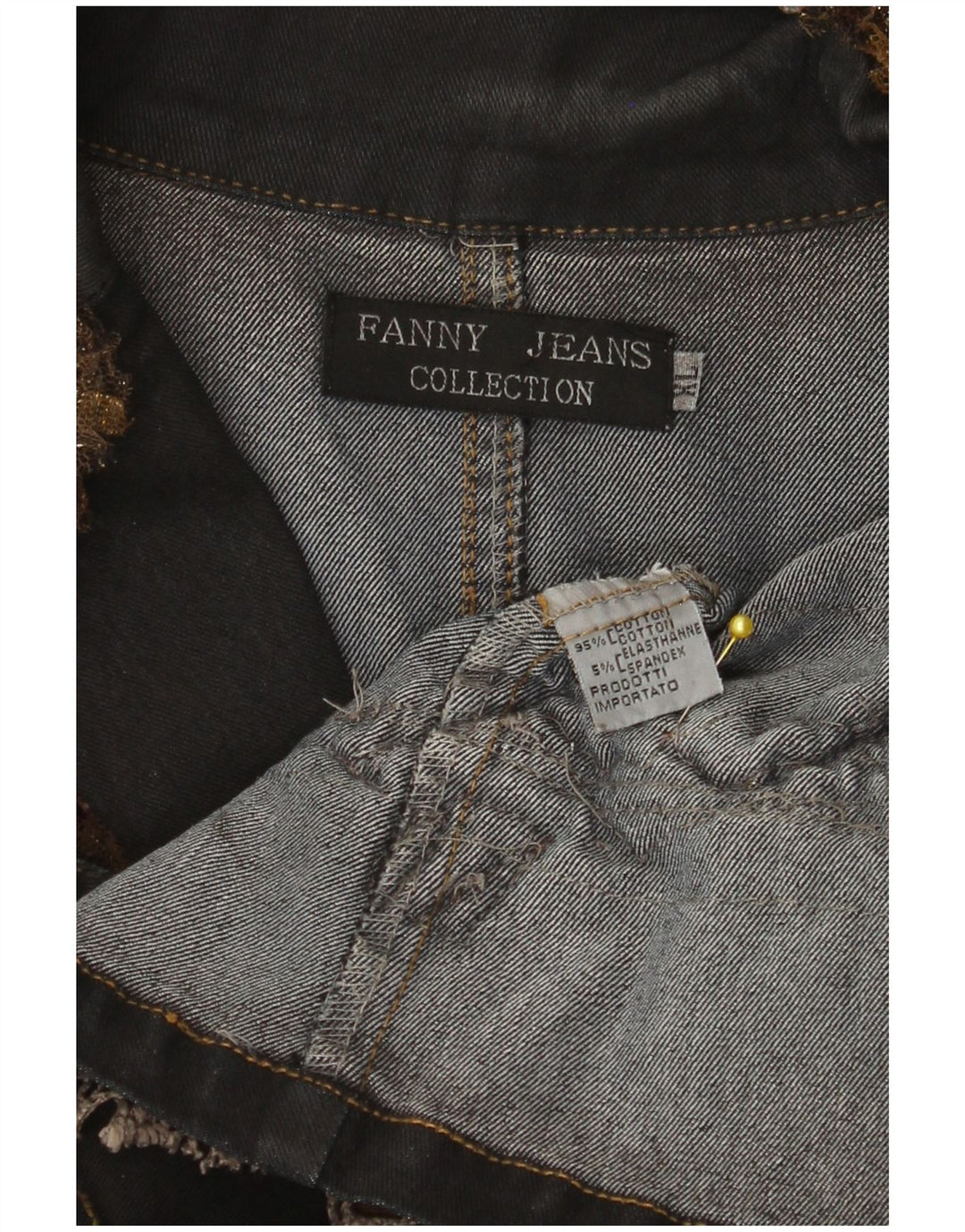 Vintage γυναικείο τζιν σακάκι μπλέιζερ UK 18 XL μαύρο χρώματος με 2 κουμπιά