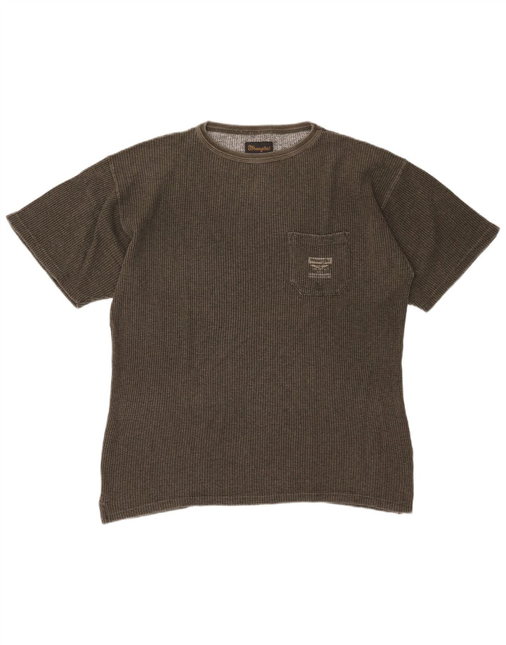 Ανδρικό T-Shirt Wrangler Top Large Khaki Cotton