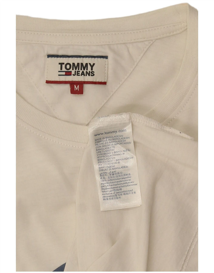 Ανδρικό γραφικό T-Shirt Tommy Hilfiger Top Μεσαίο λευκό βαμβακερό