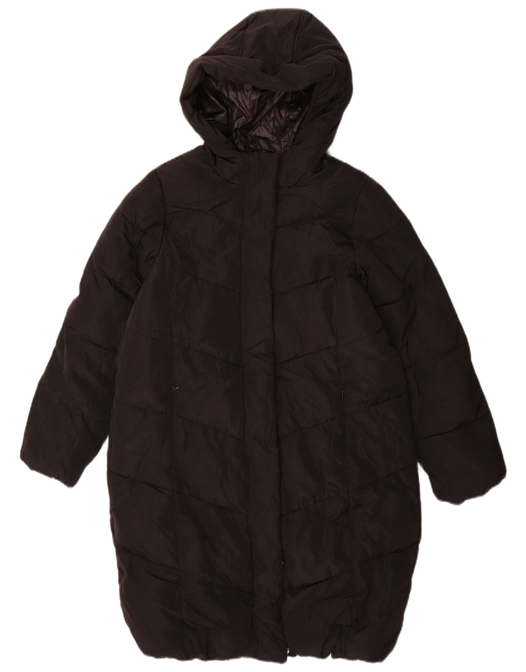 Marks & Spencer Girls Hooded Podded Coat 11-12 Years Black Polyester