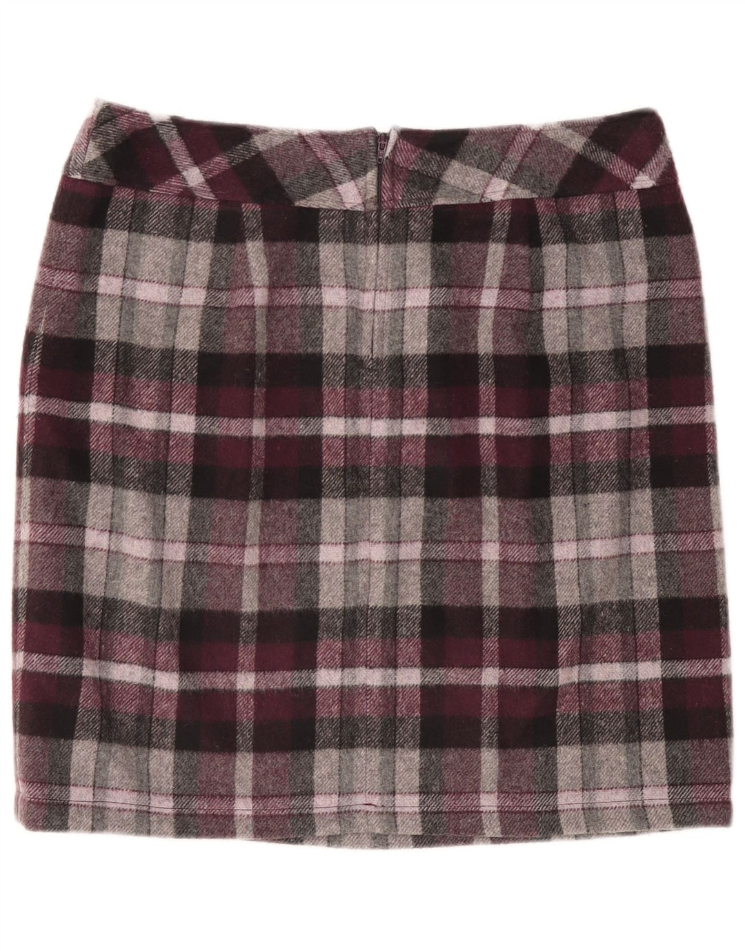 STEILMANN Γυναικεία ίσια φούστα UK 16 Large W38 Μπορντό Τσέκ