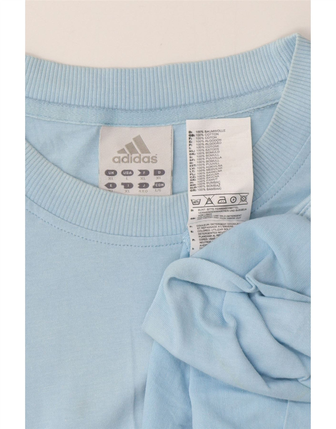 Ανδρικό T-Shirt ADIDAS Top XL Μπλε βαμβακερό