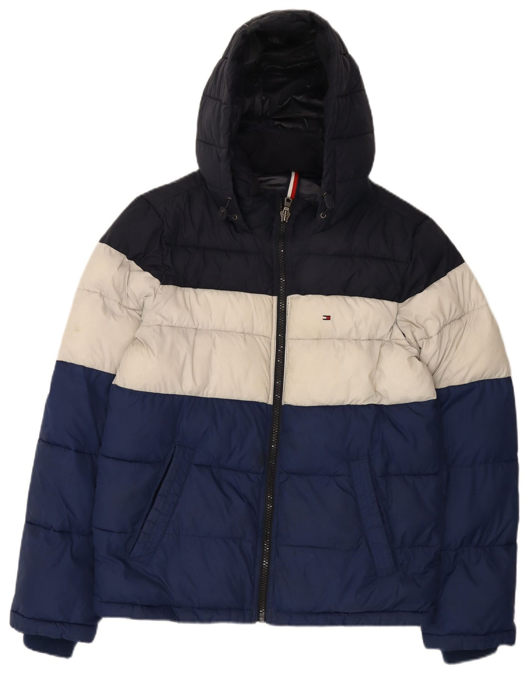 Tommy Hilfiger Ανδρικό μπουφάν με κουκούλα UK 36 Small πολύχρωμο νάιλον