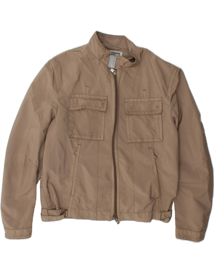 VINTAGE Womens Bomber Jacket IT 54 3XL Beige Polyester Vintage Vintage and Second-Hand Vintage from Messina Hembry 