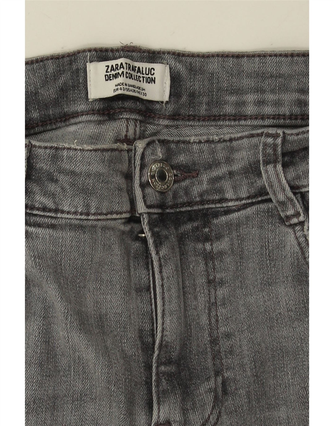 ZARA Γυναικείο Skinny Jeans EU 40 Medium W30 L26 Γκρι βαμβακερό