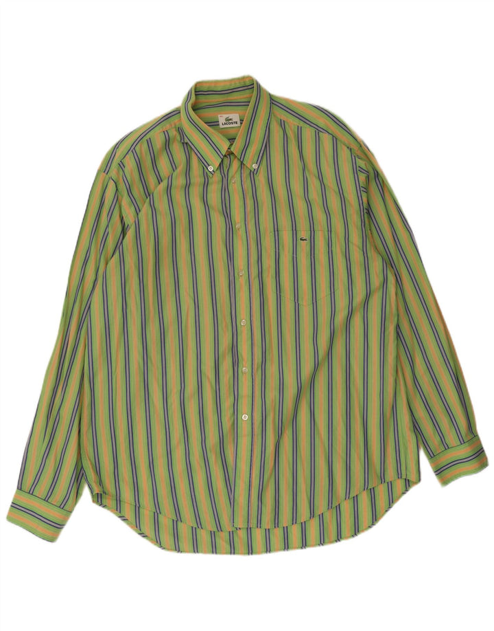Ανδρικό πουκάμισο Lacoste 44 XL Πράσινο ριγέ