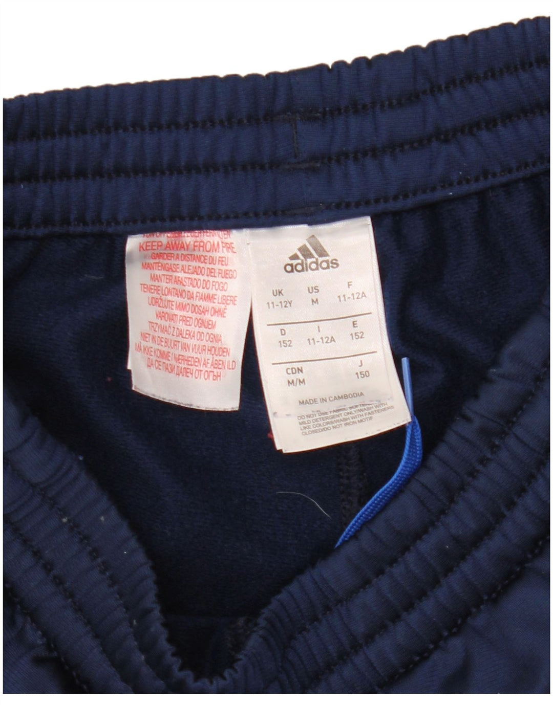 Παντελόνι φόρμας Adidas Boys 11-12 Years Navy Blue Polyester
