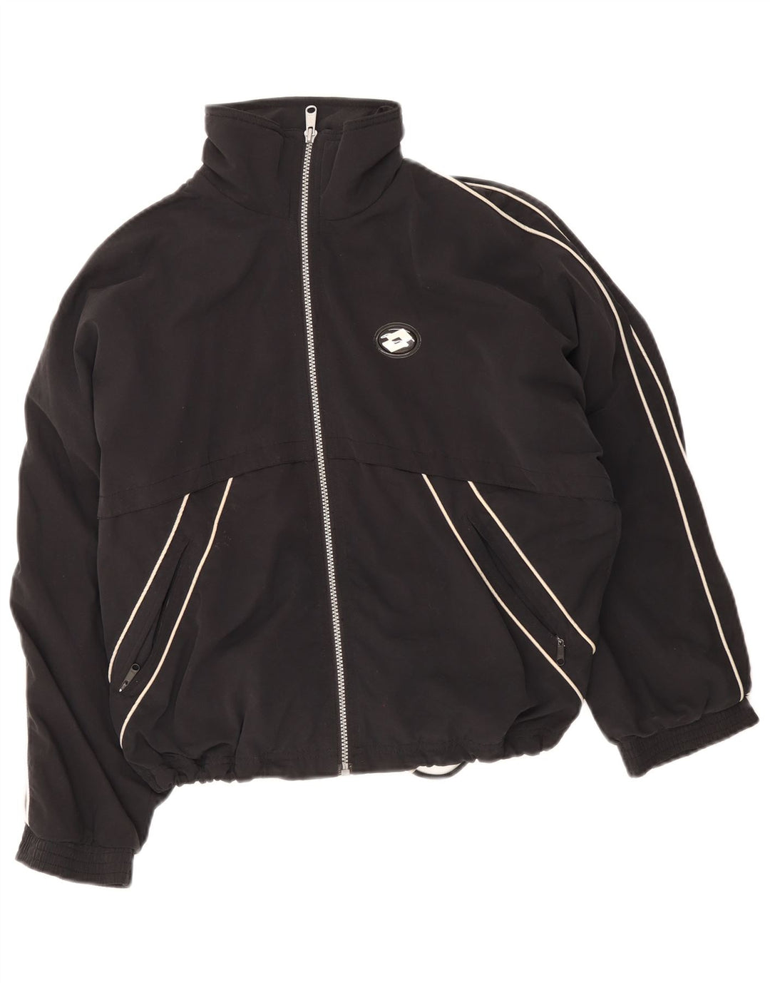 Lotto Mens Loose Fit αθλητική φόρμα Top Jacket XS Μαύρο Πολυεστέρα